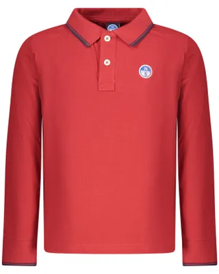 Imagen del producto de Polo de manga larga para niños North Sails, rojo