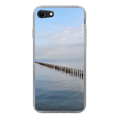 Produktbild von MuchoWow® Handyhülle Schutzhülle Hülle für iPhone SE 2020 Nordsee - Wolken - Wasser Silikon Softcase Handy Hülle - Kartenbesitzer
