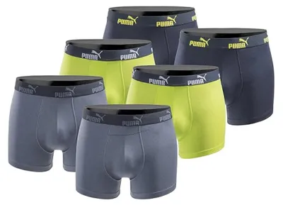 Produktbild von M|PUMA Boxer Herren Boxershorts 6er-Pack Blue Lime 100003547-4471-020-6
