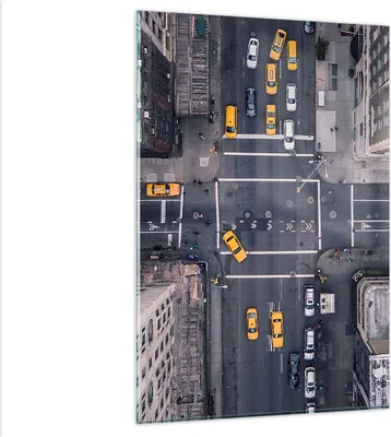 Produktbild von Bilder auf glas - Einteilig - New York Straße - 80x120cm - Glasbilder - Wandbilder - Bilder - zum Aufhängen bereit - Wanddekoration aus Glas - Glas Bilder - Wandbild auf Glas - GPA80x120-3429