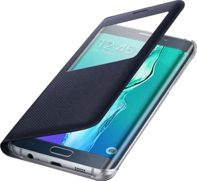 Image de Samsung S-View Cover EF-CG928 pour Galaxy S6 Edge Plus, bleu-noir