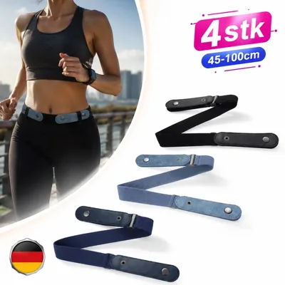 Productafbeelding van Elastische riem, 4 stuks, zonder gesp. Riem zonder gaatjes, onzichtbaar, voor dames. BELT