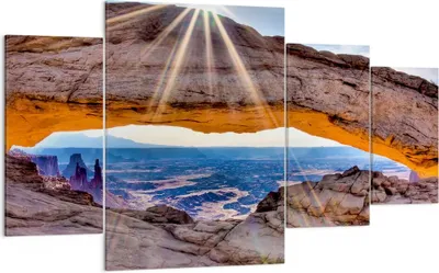Produktbild von Bild auf Leinwand - Leinwandbild - Felsen Ansicht Landschaft - 160x90cm - Wand Bild - Wanddeko - Leinwanddruck - Bilder - Kunstdruck - Wanddekoration - Leinwand bilder - Wandkunst - DL160x90-0184