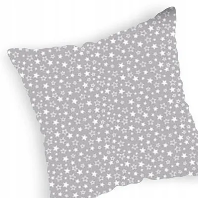 Obrázek produktu pro Dekorativní povlak na polštář Designpremium, bílý s hvězdami, 40x40 cm