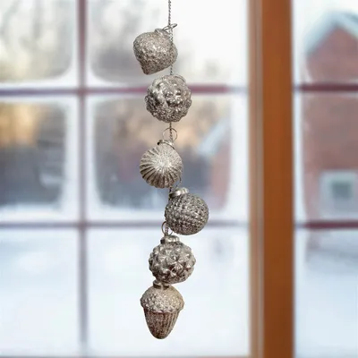 Produktbild von Baumschmuck, Glaskugeln, 6er set an Kette, Weihnachten, Advent