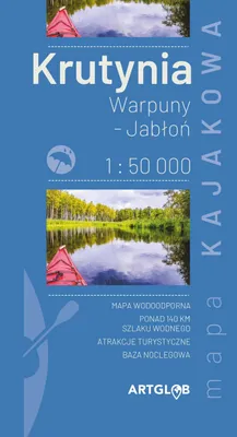 Produktbild von Krutynia: Warpuny - Jabłoń. Kajakweg. Laminierte Touristenkarte. ArtGlob