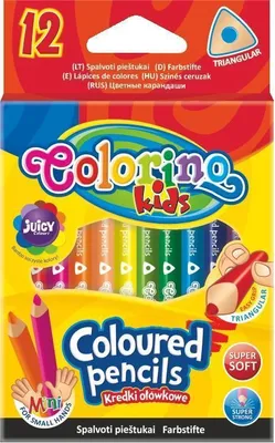 Obrázok produktu pre Pastelky trojuholníkové krátke 12 farieb