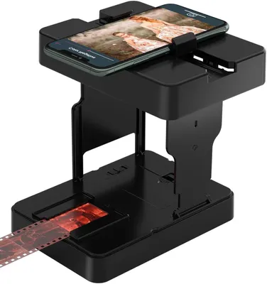 Productafbeelding van Mobiele Film Scanner - Dia Negatief Scanner - Oude Foto's Digitaliseren - Met Smartphone - 35 mm - Zwart