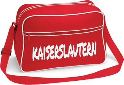 Produktbild von multifanshop Retrotasche - Kaiserslautern - Textmarker, rot/weiß, Größe one size