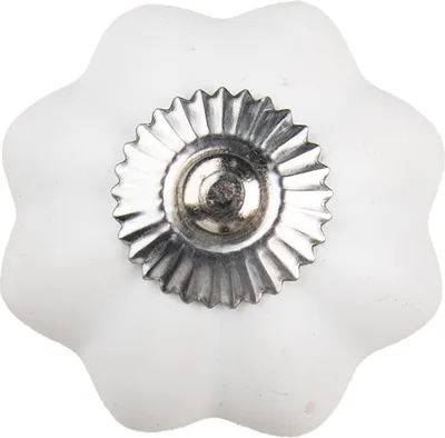 Produktbild von Clayre & Eef Türknauf Ø 4 cm Weiß Keramik