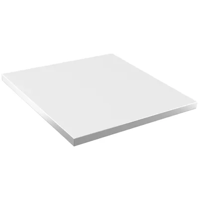 A white countertop or shelf is displayed at an angle against a white background.