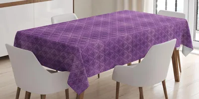 Zdjęcie produktu dla ABAKUHAUS Obrus vintage, powtarzalny wzór rokokowy w starym stylu w odcieniach fioletu, 140 x 200 cm, fioletowy i ciemnofioletowy