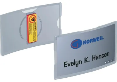 Produktbild von DURABLE Namensschild KONVEX 40x75mm 25 St., 812319 transparent
