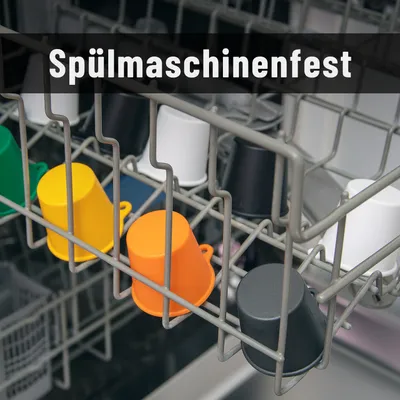 Produktbild von SoPro 12x Schnapsbecher zum Umhängen 4 cl wiederverwendbar - Schnapsgläser JGA 40 ml schwarz - Schnapsglas zum Umhängen mit Band