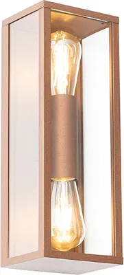 Produktbild von Industrielle Wandleuchte rostBraun 38 cm 2 Flammig IP44 Charlois