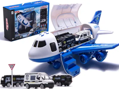 Produktbild von Transportflugzeug + 3 Polizeiautos
