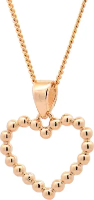 Produktbild von Anhänger Kügelchen Herz mit 1,1 mm Goldkette 50 cm 585-14 Karat Gold