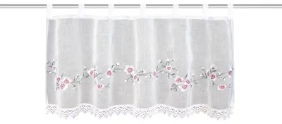 Produktbild von Caféhaus ELLY, 100% Polyester, halbtransparent, Blumenranke, 45x120 cm