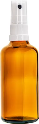 Immagine prodotto di Flacone in vetro ambrato da 20 ml con nebulizzatore bianco, filettatura 18/415