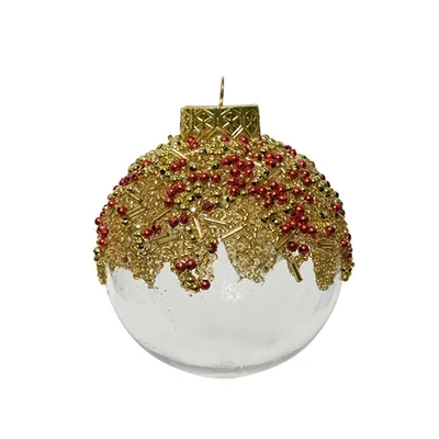 Produktbild von Weihnachtskugel transparent Gold Weihnachten