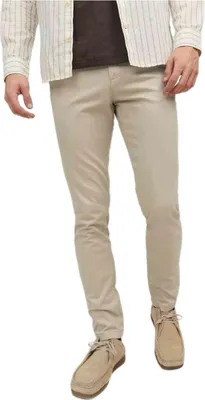 Produktbild von Jack & Jones 12174307, Chino, Erwachsener, Beige, Baumwolle, Elasthan, Nicht bleichen, Nicht im Wäschetrockner trocknen