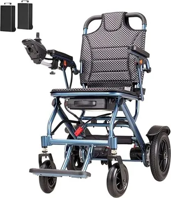 Obrázek produktu pro D04 Elektrický, skládací lehký invalidní vozík s dvojitou baterií - vyjímatelné lithiové baterie 2x 10AH, 500W motor, nosnost 150 kg,