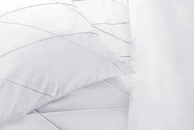 Produktbild von Padiro Bettwäsche-Set 2-teilig für 1 Person - 155 x 220 cm + 80 x 80 cm - Baumwollsatin - Weiß - Design mit Ziernähten
