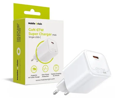 Image de Chargeur mobile Origin Gan 67 W Super Charger, 1 port USB-C, PW6