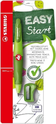 Produktbild von Druckbleistift Easyergo zum Schreibenlernen 3.15 hellgrün/dunkelgrün Packung mit 5 Stück