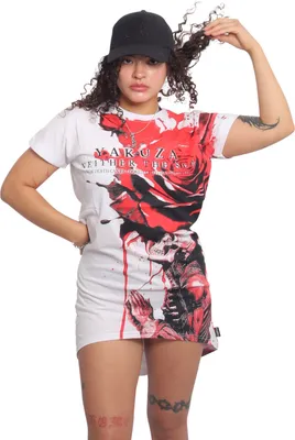 Produktbild von Yakuza Damen Pray Urban T-Shirt Kleid, Weiß, XS