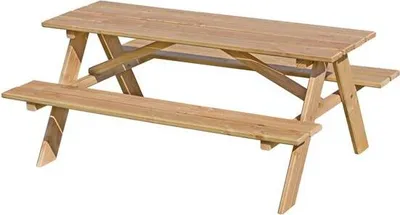 Produktbild von Kindersitzgruppe / Picknicktisch Lärche natur 116x90cm