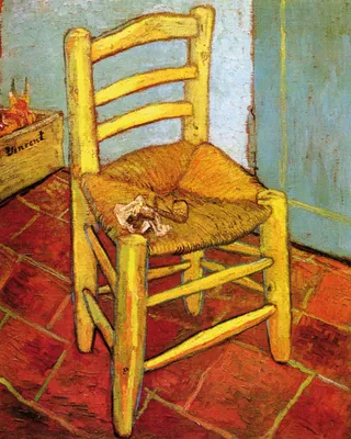 Produktbild von Vincent Van Gogh Kunstdruck Bild - Vincents Stuhl Mit Pfeife, 1888 (50 x 40 cm)