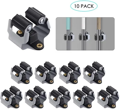 Produktbild von 10x Wandhalter Gerätehalter Stahl Besenhalter Wandhalterung Stielhalter