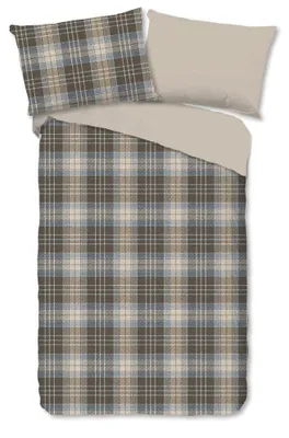 Produktbild von Good Morning Bettwäsche "Cambridge" - Braun - (140x200 cm) - 100 % Baumwolle