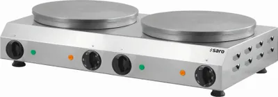 Zdjęcie produktu dla Naleśnikarka Saro Double Crepe Maker PIERRE – Profesjonalna naleśnikarka z 2 płytami żeliwnymi, 400 V, 4,8 kW