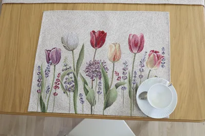 Imagen del producto de Juego de 4 individuales lavables - Tejido de jacquard, 40 x 50 cm