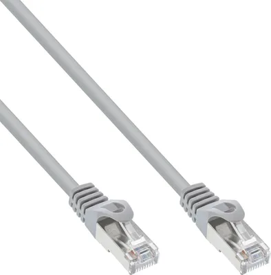 Produktbild von InLine Patchkabel, SF/UTP, Cat.5e, grau, 1m, 1 m, Cat5e, SF/UTP (S-FTP), RJ-45, RJ-45, Grau