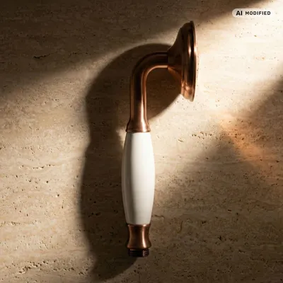 Produktbild von PaulGurkes Kupfer Handbrause Duschkopf Nostalgie Keramik Rote Bronze