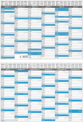 Produktbild von Tafelkalender 2027 (1 Stück) DIN A3 ( 297 x 420 mm ) 300g BD Papier, beschreibbar + Ferientermine aller Bundesländer