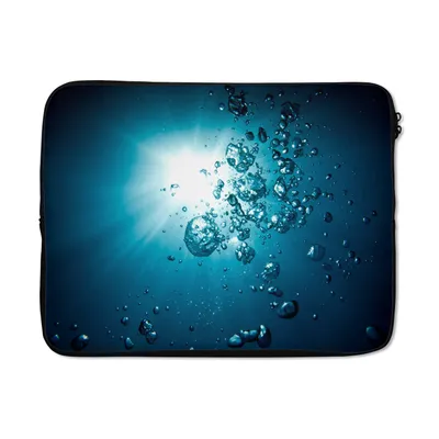 Produktbild von MuchoWow® Laptop Hülle 15 Zoll Mehrere Blasen vor einem dunklen Hintergrund Laptoptasche - Laptoptasche - Sleeve - Rundum-Schutz