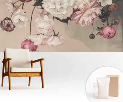 Produktbild von Fototapete  - 250x104 cm - Tapete - Wandtapete - Wandbilder - Dekofolie - Tapete Folie - Wand - Dekoration - Wohnzimmer - Romantische Blumen
