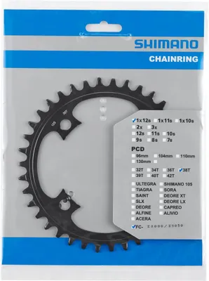 Produktbild von Shimano 38T -eturatas, BCD 104 mm, 12-v