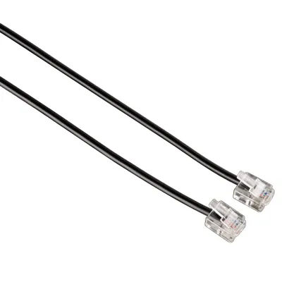Produktbild von Modulares Kabel 6P4C Stecker - 6P4C Stecker 15m (Schwarz)