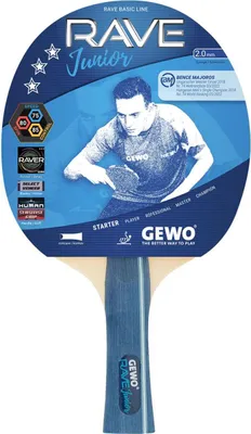 Produktbild von GEWO Tischtennisschläger Rave Junior rot, konkav