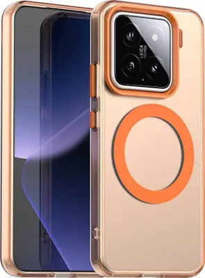 Produktbild von Magnetisch Hülle für Xiaomi 15 Pro, Schlank Durchscheinend Matt Stoßfest Handyhülle Orange
