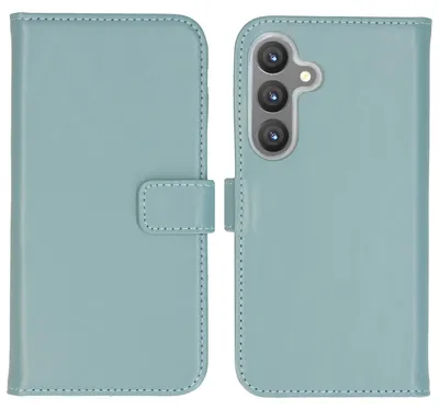 Imagen del producto de Funda de Cuero Auténtico tipo Libro para Samsung Galaxy S24 - Air Blue