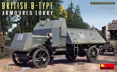 Obrázok produktu pre MiniArt 1:35 Britský obrnený nákladný automobil typu B z prvej svetovej vojny Plastový model