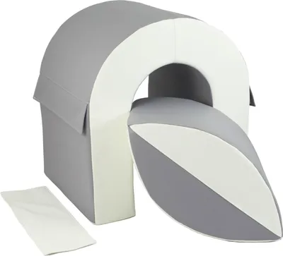 Image de Tunnel set de 2 grands blocs de mousse Tunnel set de 2 grands blocs de mousse (couleur : blanc,gris)