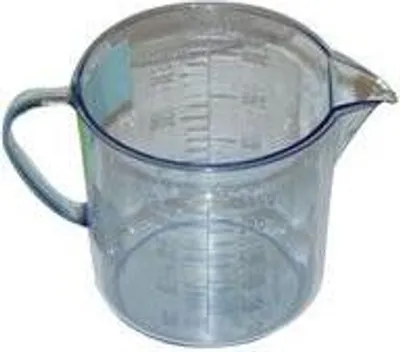Produktbild von PH TRA Messbecher, transparent, aus robustem Kunststoff, 0,35 l Fassungsvermögen, Krugform