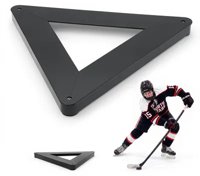 Image de VEVOR : Réfléchisseur triangulaire pour le hockey, idéal pour l'entraînement des passes et de la maniabilité du bâton. Aide aux passes de hockey avec plusieurs angles, appareil d'entraînement portable pour la glace et l'entraînement hors glace, améliore le contrôle du palet et la technique de tir